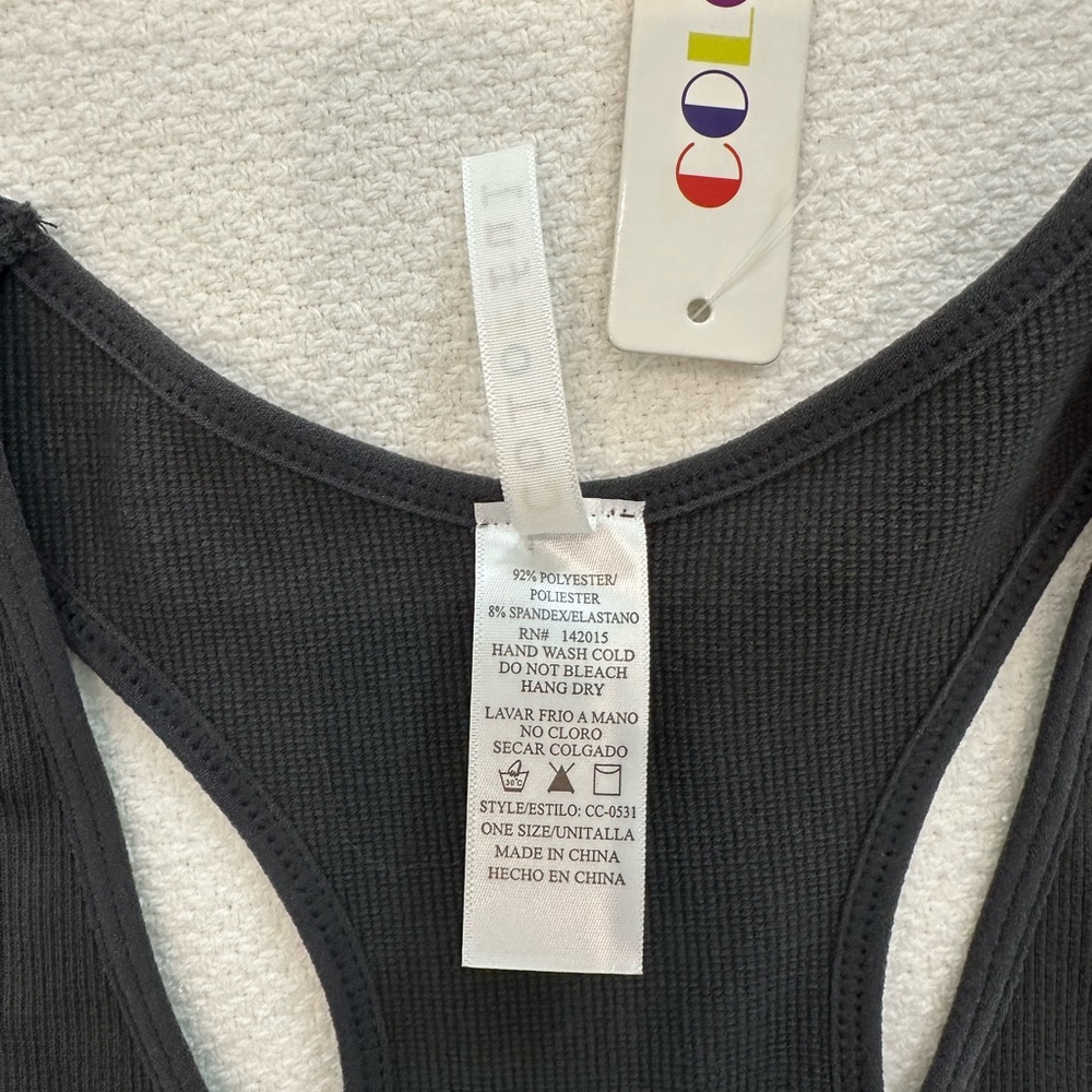Women's Racerback Tank Tops - Gray and Brown - Picture 4 of 6